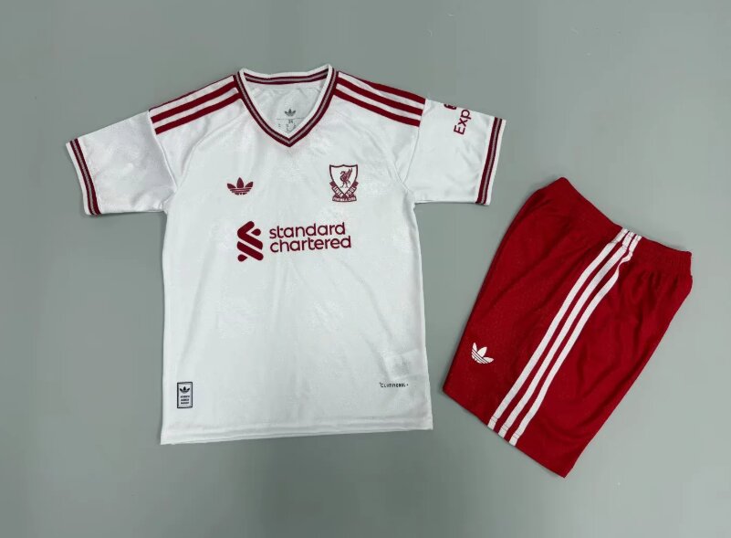 Kids-Liverpool 26/27 Away White Soccer Jersey(Player)